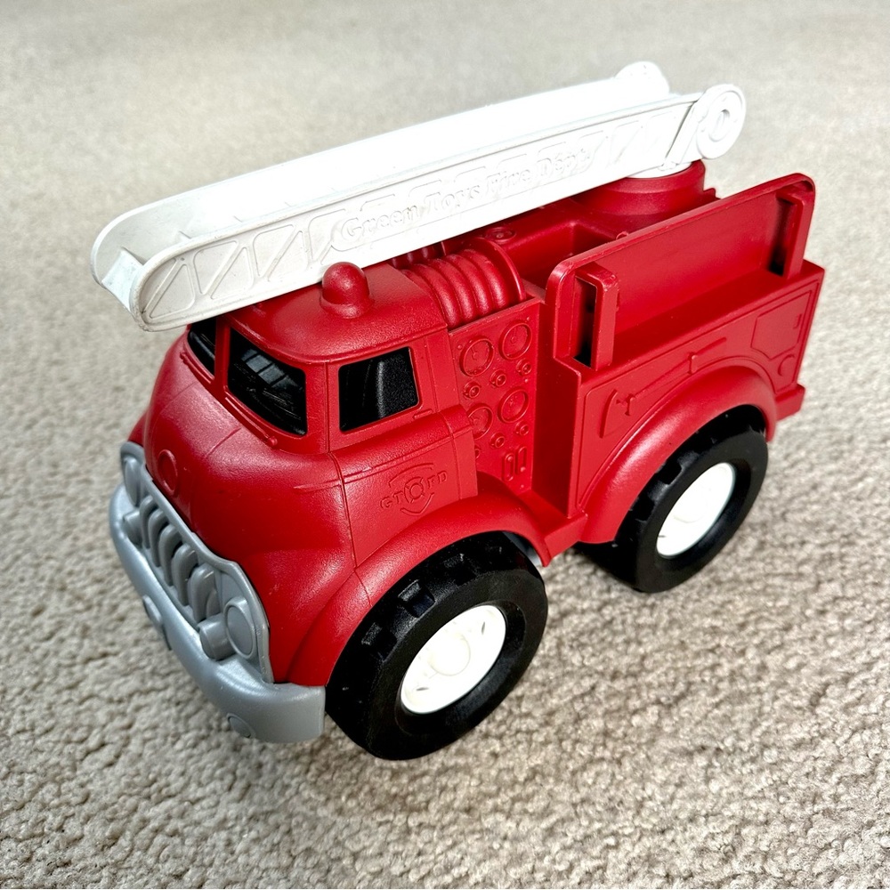 Green Toys Fire Department Aerial Ladder Truck - Made in USA